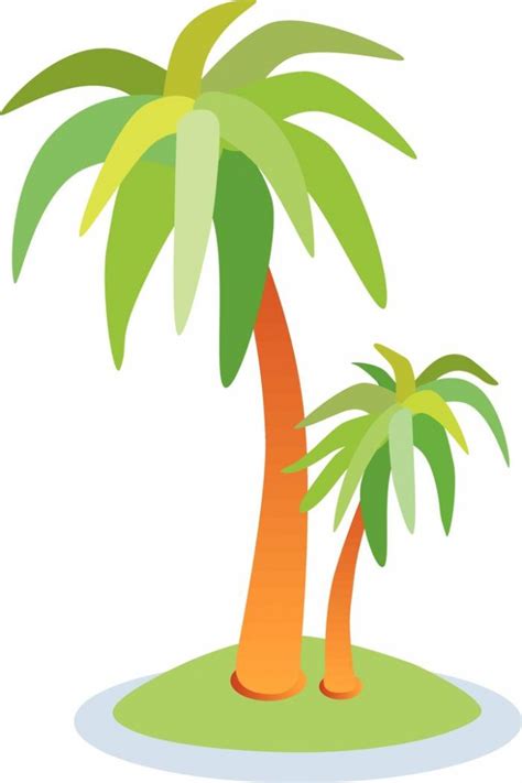 Palm Tree Beach Clip Art