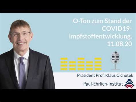 Its research and control activities promote the quality, safety and efficacy of biological medicinal products. O-Ton Prof. Klaus Cichutek, Präsident Paul-Ehrlich ...