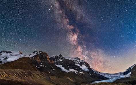 1680x1050 Milky Way And Galactic Core Area Over Mount Andromeda