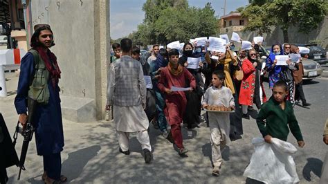 Afghanistan Demonstration Für Frauenrechte Aktivistinnen Von Taliban