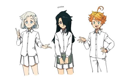 Gender Bent Norman Ray And Emma The Promised Neverland Hxh Characters