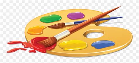 Download Palette Painting Brush Clip Art Art Palette With Paint Png