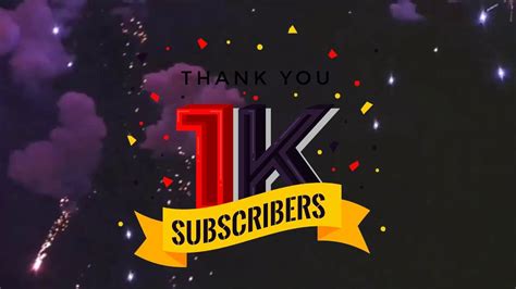 Thanking For 1k Subscribers Video Design Youtube Videos Design Subscribe