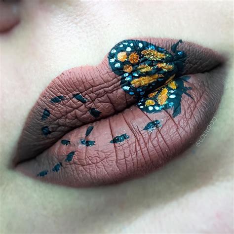 Monarch Butterfly Lip Art Lolilooo Lipsticks Lip Art Lip Art Makeup Lipstick Art