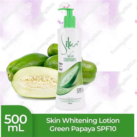 Silka Skin Whitening Lotion Green Papaya Spf 10 500ml Fmccjc