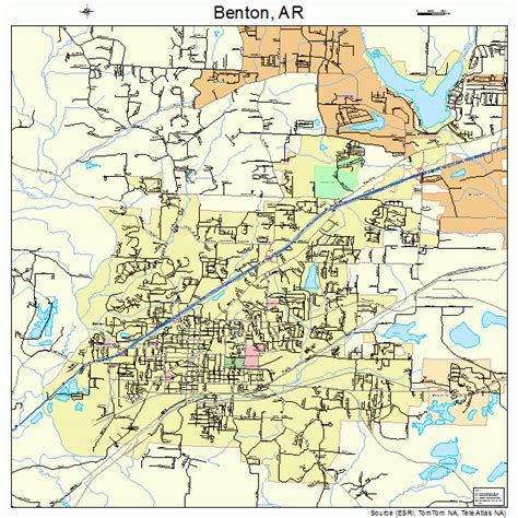 Benton Arkansas Street Map 0505290