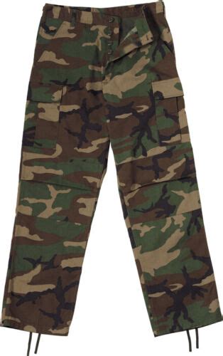 Woodland Camo Tactical Bdu Pants Cargo Army Fatigues Camouflage Trouser