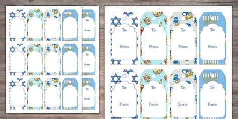 Hanukkah Gift Tags Twinkl Party Teacher Made Twinkl