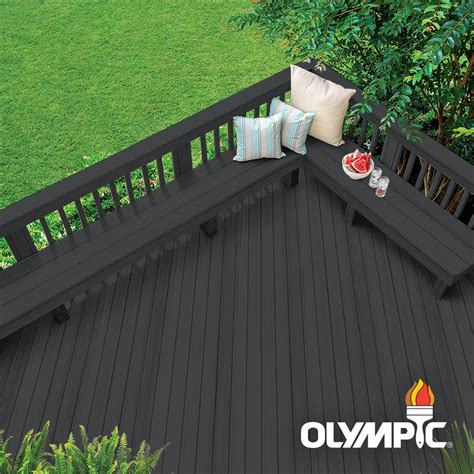 Olympic® summit™ woodland oils™ are super premium stain formulated to unlock and protect wood's natural beauty with unrivaled richness and depth of colour. Olympic Elite 8-oz. EST913 Ebony Semi-Transparent Exterior ...