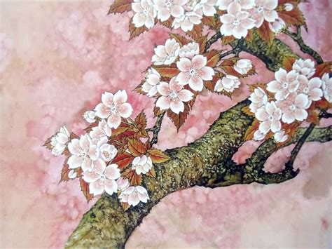 Chinese Cherry Blossom Painting 2401003 50cm X 70cm19〃 X 27〃
