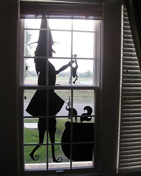 Scary Witch Halloween Window Silhouettes Homemydesign
