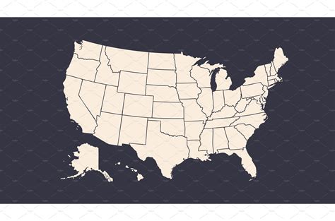 Poster Map United States Of America Illustrations Creative Market