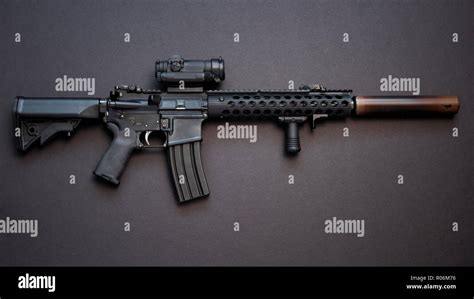 Ar 15 Assault Rifle Also Known As The M4 Carbine Chambered In Caliber