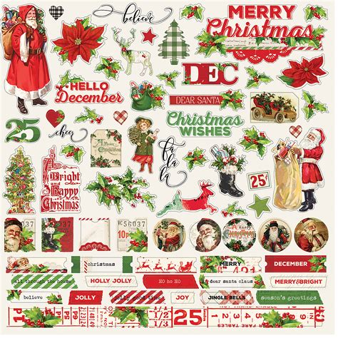 Simple Vintage Christmas Cardstock Stickers 12x12 Combo Walmart Canada