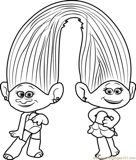 Home › coloring sheets › trolls & bergens › branch & poppy. Trolls Coloring Pages | Free download on ClipArtMag