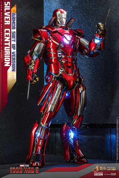 Iron Man 3 Iron Man Mark 33 Silver Centurion Armor Suit Up Figurky A