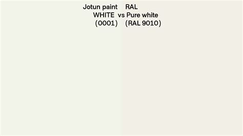 Jotun Paint White Vs Ral Pure White Ral Side By Side