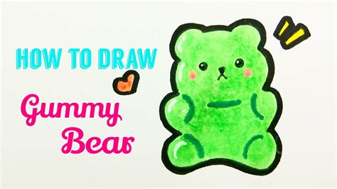 How To Draw Gummy Bear 🐻 Easy And Cute Gummy Bear Drawing Tutorial For
