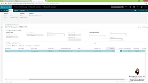 Purchase Requisitions And Request For Quotations In Microsoft Dynamics