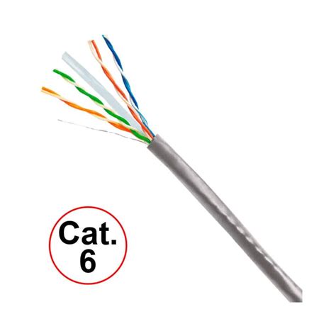Cable Red Internet Utp Cat 5e 100mts Gris Armado De Cobre Satra