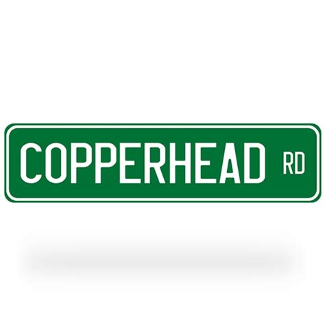 Copperhead Road Street Sign Wall Street Sign For Sale