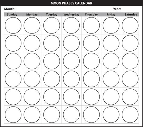 Blankmoonphasescalendarpng 800×712 Moon Lessons Moon Phases
