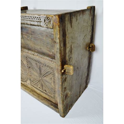 Ancient Kafiristan Wooden Dowrytreasure Chest Chairish