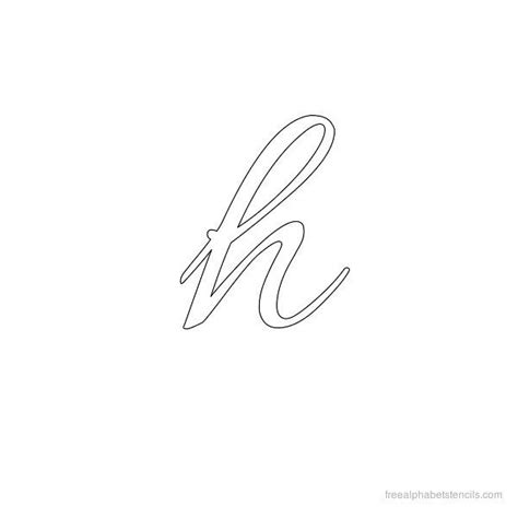 The Letter H In Cursive