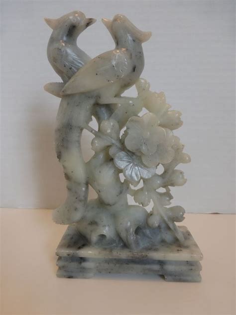 Carved Soapstone Bird Sculpture Chinese Bird Sculpture Carving