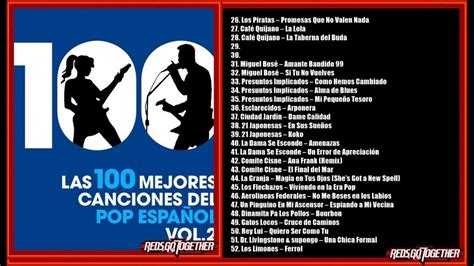 Las 100 Mejores Canciones Del Pop Español Volumen 1 2012 Youtube