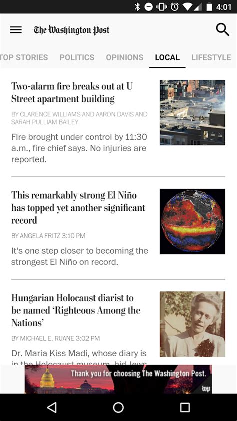 Washington post company ( privacy policy ). The Washington Post Classic - Android Apps on Google Play