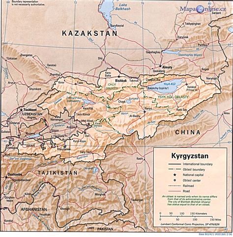 Mapa Kyrgyzstánu MapaOnline cz