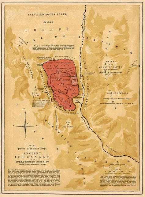 Ancient Jerusalem Map Printed 1886 Digital Art By Antique Engravings