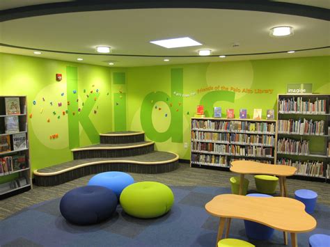 A Colorful Hangout Place School Library Design Library Furniture
