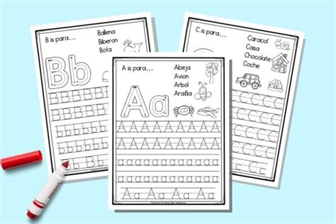 Free Printable Spanish Alphabet Tracing Worksheets The Artisan Life