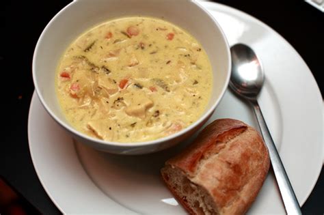 In a large pot over medium heat, combine broth and chicken. Copy-Cat Panera Cream Of Chicken And Wild Rice Soup Recipe ...