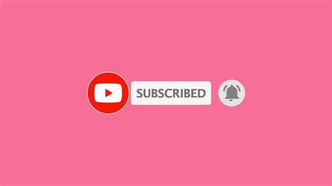 Pink Background Subscribe Button Youtube