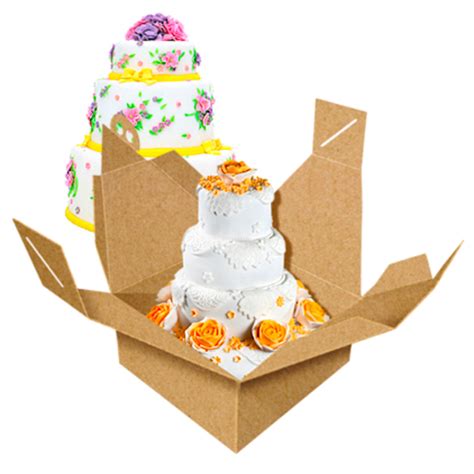 Kraft Cake Box With Handle And Great Height Planète Gateau