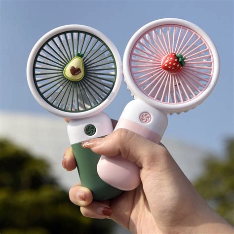 Mobile Phone Stand Small Fan Handheld Usb Charging Mini Fruit Portable