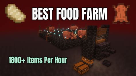 Minecraft Hoglin Food And Leather Farm Tutorial Youtube