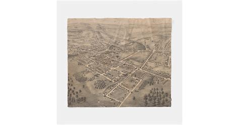 Vintage Pictorial Map Of Morristown Nj 1876 Fleece Blanket Zazzle