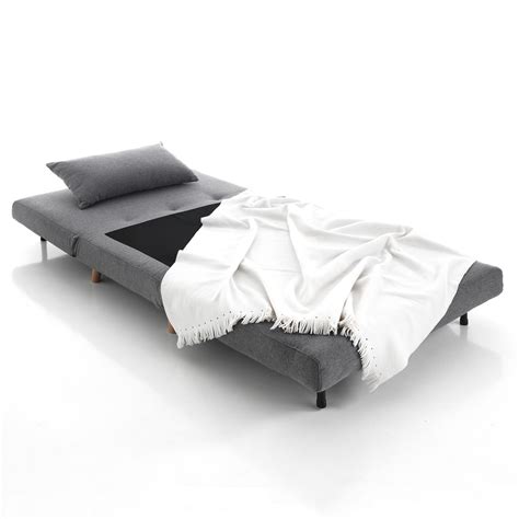 La poltrona pouf letto chiusa ha dimensioni l96xp84xh74 cm. Poltrona letto singolo design moderno in tessuto Garner