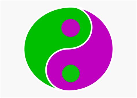 Green And Purple Yin Yang Free Transparent Clipart Clipartkey