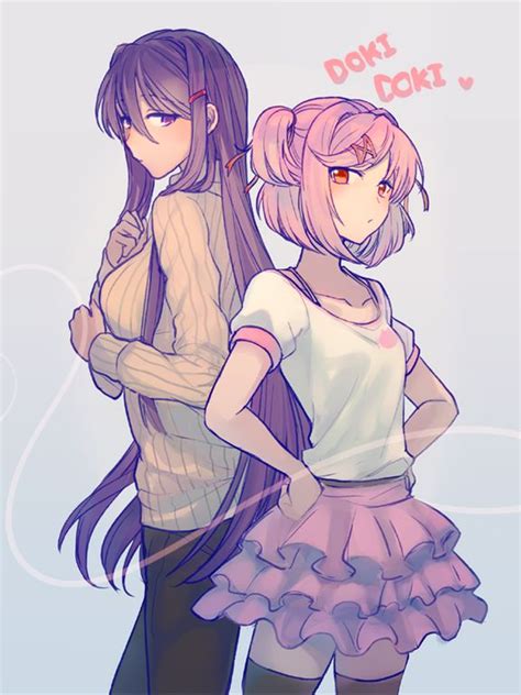 Natsuki And Yuri Literature Club Literature Yuri