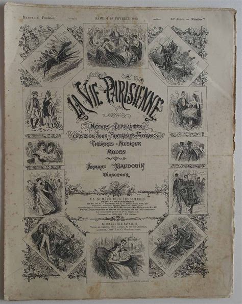 La Vie Parisienne N°7 1895 Les Menus Par Saihb Dessin De H