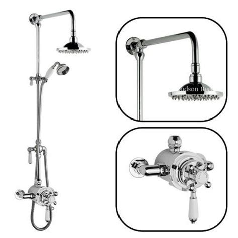 Hudson Reed Traditional Exposed Dual Thermostatic Shower Faucet Valve Set With Grand Rigid