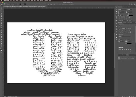 Fill A Shape With Text In Photoshop Design Bundles