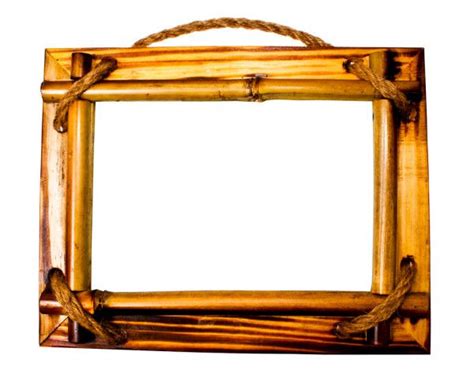 Marco De Madera — Imagen De Stock Bamboo Picture Frames Wood Frame