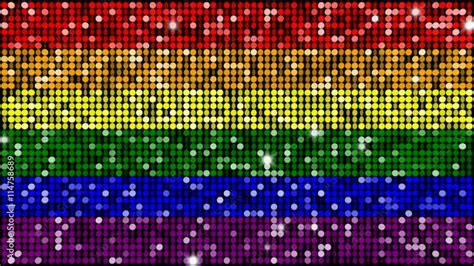 Rainbow Flag Seamless Looping With Reflectors And Sparkles Stock Video