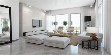 Modern White Living Roominterior Design Ideas